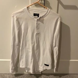 Abercrombie and Fitch White Waffle Sweater